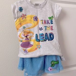 Disney Rapunzel skirt and Tshirt set 7-8